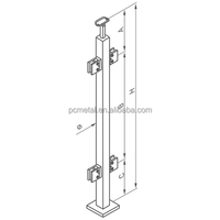 Système de balcon moderne sans cadre-Support latéral en acier inoxydable 304 pour garde-corps en verre trempé de 12mm Installation sans outil de bricolage