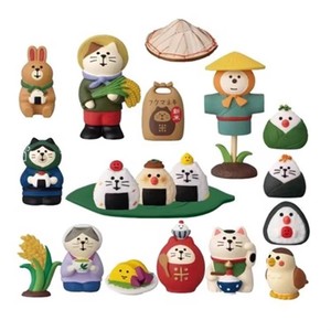 Décoration miniature en résine de chat mignon et boule de riz, style dessin animé, créative, pour la maison et le bureau, cadeau, vente en gros d'usine - Product Image 6
