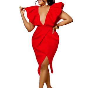 Robes de soirée sexy pour femmes, col <span class=keywords><strong>en</strong></span> V profond, pour les soirées de gala - Product Image 1