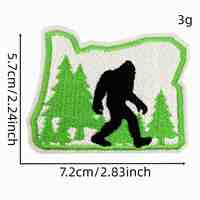 Patchs brodés Bigfoot Wild Man faits à la main, thermocollants, motif Gorille Homme Primitif, pour chapeaux