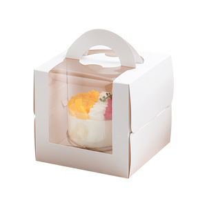 3 4 6 <span class=keywords><strong>8</strong></span> Zoll Tragbare Papierbox mit Griff für Kuchen und Desserts - Product Image 6