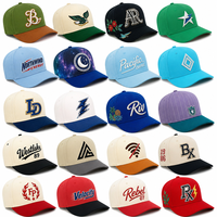 Gorras de Béisbol de Algodón con Logotipo Bordado en 3D Personalizado, de Dos Tonos, de 5 o 6 Paneles, sin Estructura, Tipo A-Frame, para Hombre