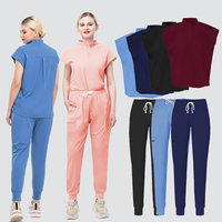 Conjunto de Uniforme Quirúrgico para Mujer, Moderno, Elástico, de Secado Rápido, Manga Corta, para Quirófano