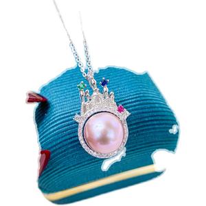 อุปกรณ์ทำเครื่องประดับเงินแท้ S925 สำหรับไข่มุกขนาด 10-11 มม. รุ่น 30659 จี้มงกุฎสำหรับสร้อยคอ จี้มงกุฎเปล่าสำหรับสร้อยคอ ไข่มุกขนาด 10-11 มม. สำหรับงาน DIY แฟชั่น - Product Image 5