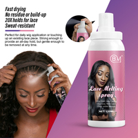 Colle à dentelle imperméable et spray de fusion pour perruques en dentelle, marque privée, pour peaux sensibles