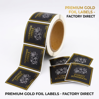 Étiquettes autocollantes personnalisées pour pots de bougies, résistantes à la chaleur, avec estampage à chaud doré, impression de logo privé