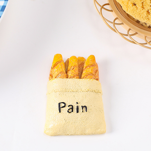 แม่เหล็กติดตู้เย็นรูปอาหารขนาดใหญ่ ดีไซน์เหมือนจริง ขนมปังฝรั่งเศสและเฟรนช์ฟรายส์ ของตกแต่งบ้าน ของขวัญ - Product Image 4