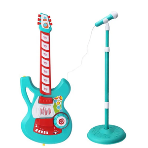 Jinming per bambini musica chitarra cantante suonatore di induzione chitarra elettrica microfono set giocattolo per bambini - Product Image 1