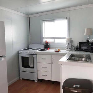 Casa contenedor prefabricada extensible de lujo de 20 pies, casa móvil de 40 pies, 1 dormitorio, panel sándwich prefabricado de lujo, centro comercial escolar, Hotel - Product Image 2