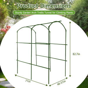 USA Warehouse Arched Garden Trellis Metal Climbing Support <b>Frame</b> for Grapes Cucumbers Beans Peas Squash Outdoor Raised Bed - Product Image 1