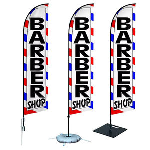 48h consegna rapida personalizzato 100% poliestere doppio lato stampa dello schermo pubblicitario Swooper bandiera di piume per bandiere promozionali - Product Image 1