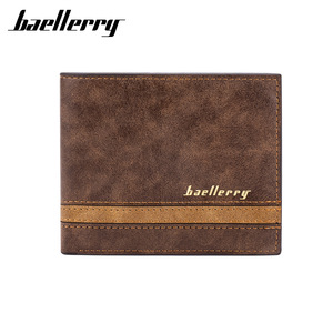 กระเป๋าสตางค์แบบสั้นสำหรับผู้ชาย Baellerry สีน้ำตาล ใส่บัตรได้หลายใบ กระเป๋าใส่เหรียญบางเฉียบ ใช้ได้ทุกวัน - Product Image 5