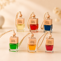 Diffuseur de parfum pour voiture suspendu personnalisé avec capuchon en bois, parfum longue durée, marque privée OEM pour la vente en gros