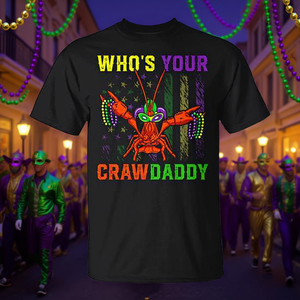 T-shirt pour les amateurs de crawfish avec drapeau américain du Mardi Gras - Product Image 3