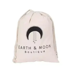 Custom Packaging Drawstring Soap Bag Cotton Pouch Bag Cotton Bag With Double Cotton String For Jewelry Package