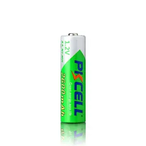 准备使用AA 2600毫安电池1.2v nimh aa可充电电池LSD电池绿色能源