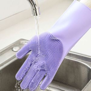 Kitchen Dishwashing Cleaning <b>Silicone</b> Scrubber Glove Household Scrubber Kitchen Clean <b>Tool</b> Sponge Dish Washing Glove - Product Image 6