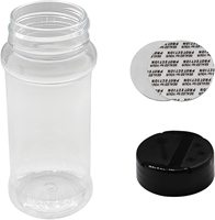 Pots à épices en plastique PET de 6 oz avec couvercles shaker scellés sûrs Conteneurs de bouteilles transparentes Poivre Autres épices Outils à épices essentiels