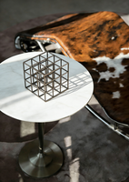 Décoration vintage en fil de fer en forme de cube, 180 mm, ornement en métal, style industriel, décoration de table, artisanat en fer, décoration d'intérieur