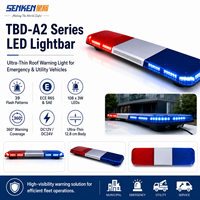 SENKEN Auto-Dachwarnleuchte Hochleistungs-Verkehrsnotfall-Lampe LED Linear-Lichtleiste mit Sirenen-Lautsprecher-Controller