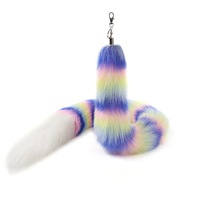 Énorme porte-clés en fausse fourrure de renard de 80 cm, pendentif de sac en fausse fourrure de renard, porte-clés en fourrure, pendentif en peluche pour femme