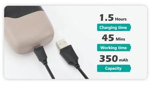 Afeitadora Eléctrica Recíproca de 2 Cabezales, Impermeable, para <span class=keywords><strong>Afeitado</strong></span> en Seco y Húmedo, con Pantalla LED Inteligente para Hombres - Product Image 4
