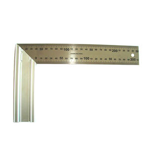 Règle d'angle réglable en métal, 8 "/200mm règle en métal <span class=keywords><strong>fixe</strong></span> à 90 degrés outil de mesure carré pour le travail du bois, fonte - Product Image 2