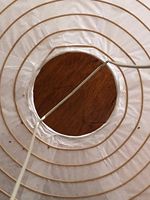 5 '-32' côtes de bambou suspendues lanternes en papier rondes pour la décoration de fête Style personnalisé