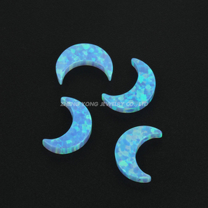Prix de gros quantité minimale de commande bas 8x11mm demi-lune <span class=keywords><strong>opale</strong></span> pierre plein trou blanc bleu clair vert mélange de couleurs lune <span class=keywords><strong>opale</strong></span> en Stock - Product Image 6