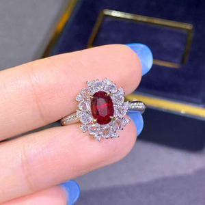 1.17ct Unheated Pigeon's Blood Ruby <b>Ring</b> 18K gold pave 46pc diamond 0.548ct AIGS certificate luxury Jewelry gemstone <b>ring</b> - Product Image 4