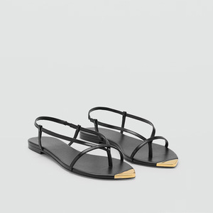 Sandalias Planas para Mujer, Novedades de Verano 2026, Elegantes, Casuales, con Hebilla Metálica, Color Sólido, Ligeras, Cómodas y Versátiles - Product Image 1