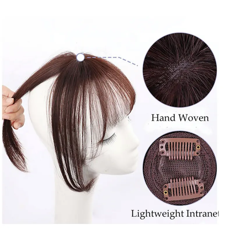 100% remy Brazilian human Front Hair Bangs Extension Clip in Bang Hair Fringe