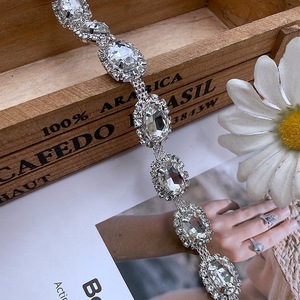 Cadena de Cristal Plateado RYL, Adorno de Diamantes de Imitación, Cinta Metálica, Decoración para Vestidos de Novia, Accesorios de Ropa - Product Image 6