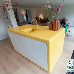 Belle <span class=keywords><strong>piastrelle</strong></span> ad arco angolo perline <span class=keywords><strong>piastrelle</strong></span> cucina bagno bar bancone <span class=keywords><strong>piastrelle</strong></span> gialle - Product Image 2
