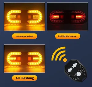 Feu arrière de vélo en gros avec clignotants, rechargeable par USB, sans fil, LED, pour trottinette, accessoires de cyclisme - Product Image 5