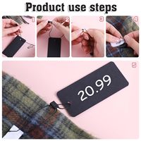 Étiquette de vêtement multifonction en papier mat de luxe avec logo personnalisé, protection contre la lumière et épingle de sûreté