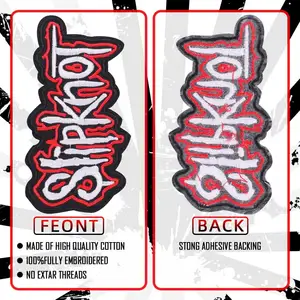 Rockmusik Abzeichen Hippie Punk Aufkleber benutzer definierte große Eisen auf Denim Stickerei Patches für Kleidung