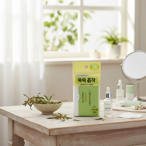 BRINGGREEN Artemisia Oil Control Cotton Facial <b>Tissue</b> Oil Film for Skin Care & Shine Removal Korean Cosmetic Kbeauty Made Korea - Product Image 3