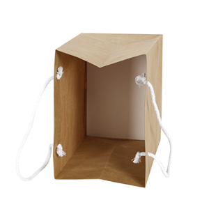 <b>Biodegradable</b> Durable Recyclable Eco-Friendly Food Takeout Kraft <b>Paper</b> Shopping Bag UV Coated Classic Style Cotton Handle - Product Image 3