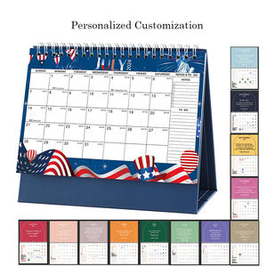 Promozione stampa Logo personalizzato Mini tabella Planner calendario quotidiano mensile 365 giorni a spirale filo-O Stand Flip calendario da 2026 - Product Image 2