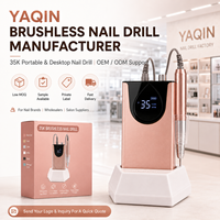 Máquina Profesional de Manicura Eléctrica sin Escobillas de 35000 RPM, Lima de Uñas Portátil, Herramienta de Manicura, OEM, ODM, Logotipo Personalizado de Fábrica