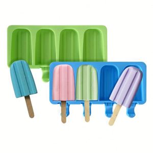 Custom Logo Eco-Friendly Silicone <b>Ice</b> <b>Cube</b> <b>Tray</b> & Popsicle Molds BPA-Free Freezer Safe Reusable for Whiskey & Cocktails - Product Image 2