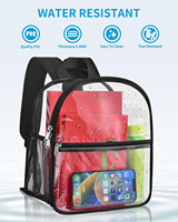 Petit sac à dos transparent pratique et approuvé pour les concerts scolaires, le travail et les stades.
