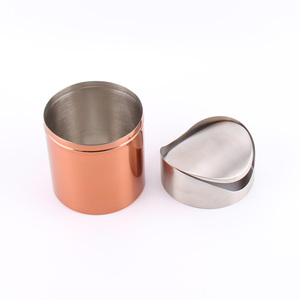 デスクトップテーブル銅製ゴミ箱車用ミニダストビンホルダー旅行用ゴミ箱 - Product Image 3