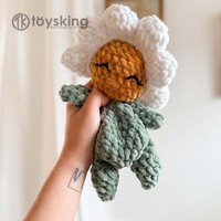 Doudou en peluche douce en forme de fleur pour bébé, jouet apaisant et réconfortant, compagnon de sommeil pour nourrisson, cadeau sensoriel