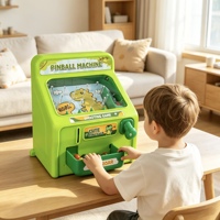 Jeu de tir rétro en marbre, machine de jeu éducative de table pour garçons et filles, 4 couleurs, avec billes et jetons de jeu