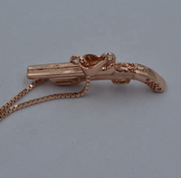 Pendentif personnalisé en forme de pistolet en argent sterling 925 arme en métal pistolet hommes pendentif hip hop