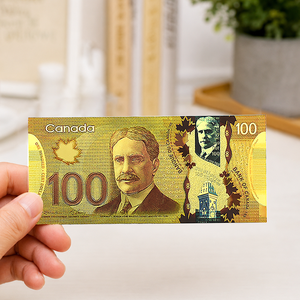 Billete de 100 dólares canadienses con lámina de oro - Conmemorativo de Robert Borden y <span class=keywords><strong>la</strong></span> investigación médica 15.3x7cm 4.5g - Product Image 4