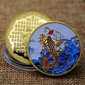 Huy chương đồng Xu Kỷ Niệm mạ Vàng <span class=keywords><strong>Koi</strong></span> Trung Quốc 24K - Product Image 4