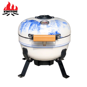 Mini Kamado 12 Pollici, Griglia Portatile Facile da Trasportare, per Campeggio, Pesca, Casa e Giardino, <span class=keywords><strong>BBQ</strong></span> in Acciaio Smaltato e <span class=keywords><strong>Ghisa</strong></span>, per 2-3 Persone - Product Image 4